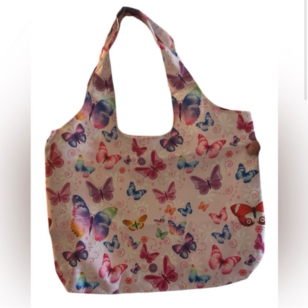 Butterfly Print Tote Bag